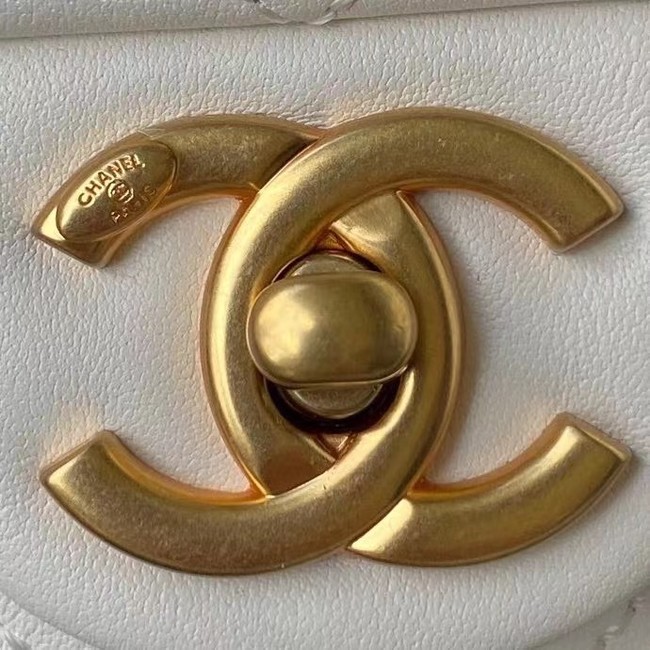 Chanel leather Shoulder Bag AS2842 white 