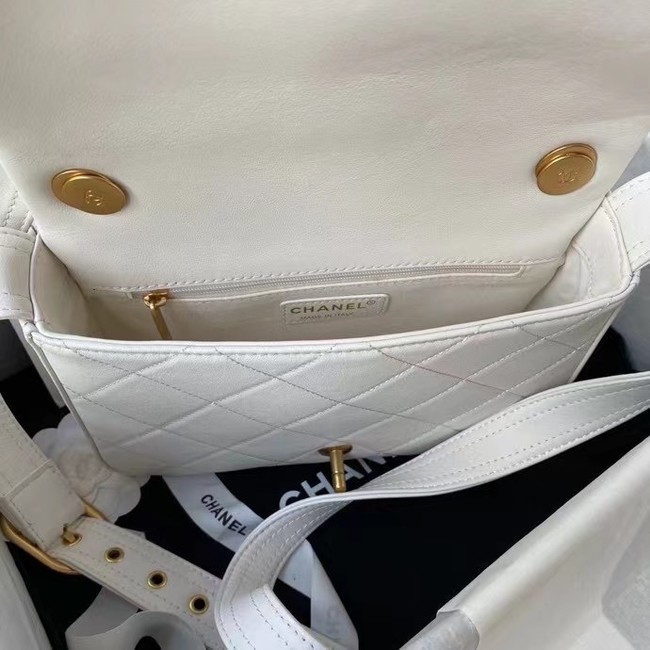 Chanel leather Shoulder Bag AS2842 white 