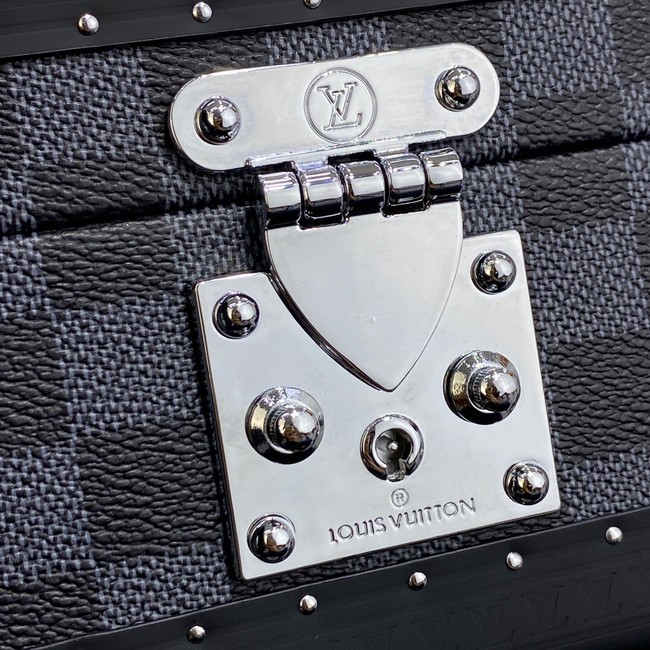 Louis Vuitton Damier Graphite canvas 8 WATCH CASE M47641 black