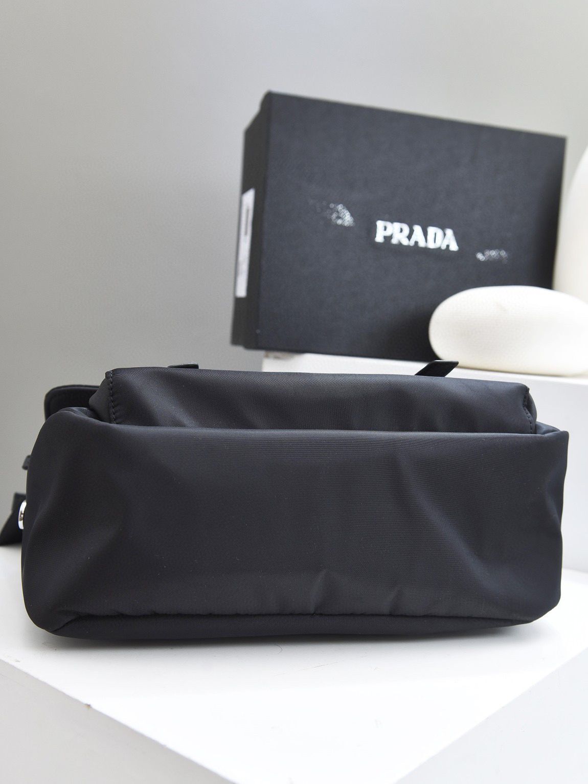 Prada Nylon Flap Messenger shoulder Bag PN1259 Black