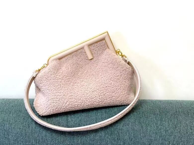 FENDI FIRST MEDIUM sheepskin bag 8BP127AH pink