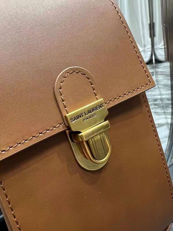 Yves Saint Laurent Calf leather cross-body bag Y567718 brown