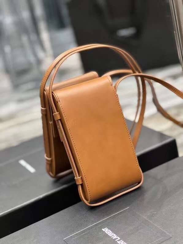 Yves Saint Laurent Calf leather cross-body bag Y567718 brown
