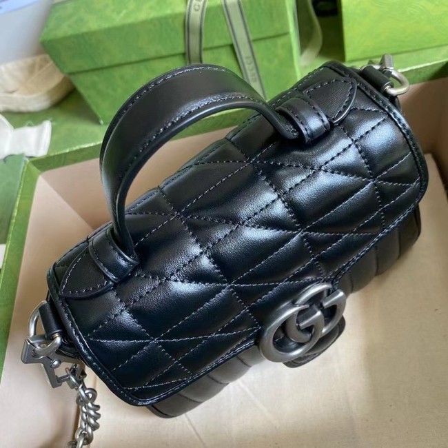 Gucci GG Marmont mini top handle bag 583571 black