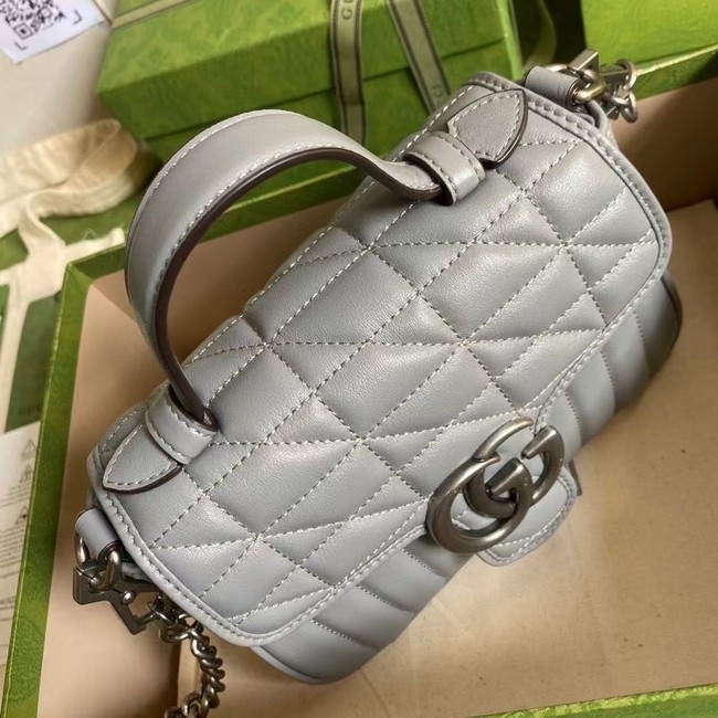 Gucci GG Marmont mini top handle bag 583571 gray