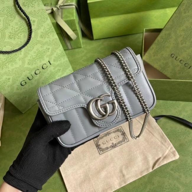 Gucci GG Marmont super mini bag 476433 Grey