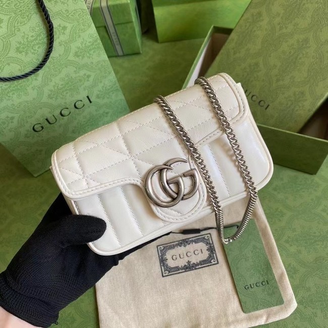 Gucci GG Marmont super mini bag 476433 White