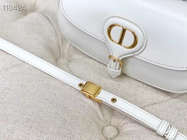 MEDIUM DIOR BOBBY BAG Warm Taupe Box Calfskin M9327 white