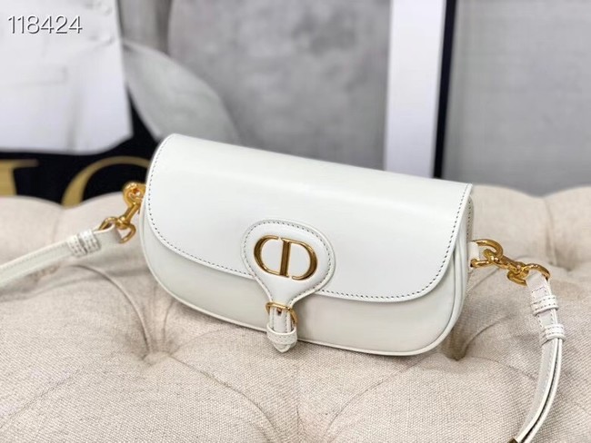 MEDIUM DIOR BOBBY BAG Warm Taupe Box Calfskin M9327 white