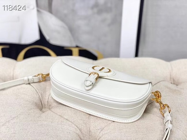 MEDIUM DIOR BOBBY BAG Warm Taupe Box Calfskin M9327 white