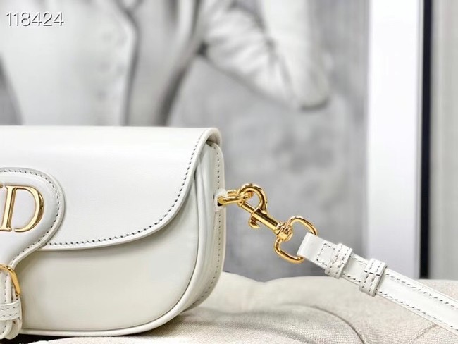 MEDIUM DIOR BOBBY BAG Warm Taupe Box Calfskin M9327 white