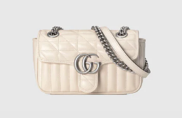 Gucci GG Marmont matelasse mini bag 446744 white