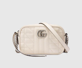 Gucci GG Marmont mini shoulder bag 634936 white