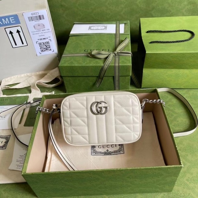 Gucci GG Marmont mini shoulder bag 634936 white