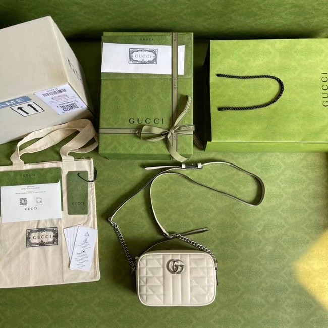 Gucci GG Marmont mini shoulder bag 634936 white