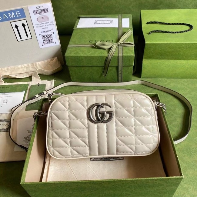 Gucci GG Marmont small shoulder bag 447632 white