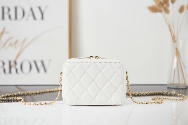 Chanel mini leather Shoulder Bag AP2393 white