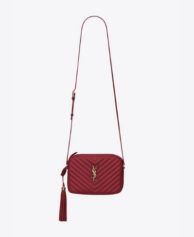 Yves Saint Laurent LOU CAMERA BAG IN QUILTED LEATHER 81000 ROUGE OPYUM