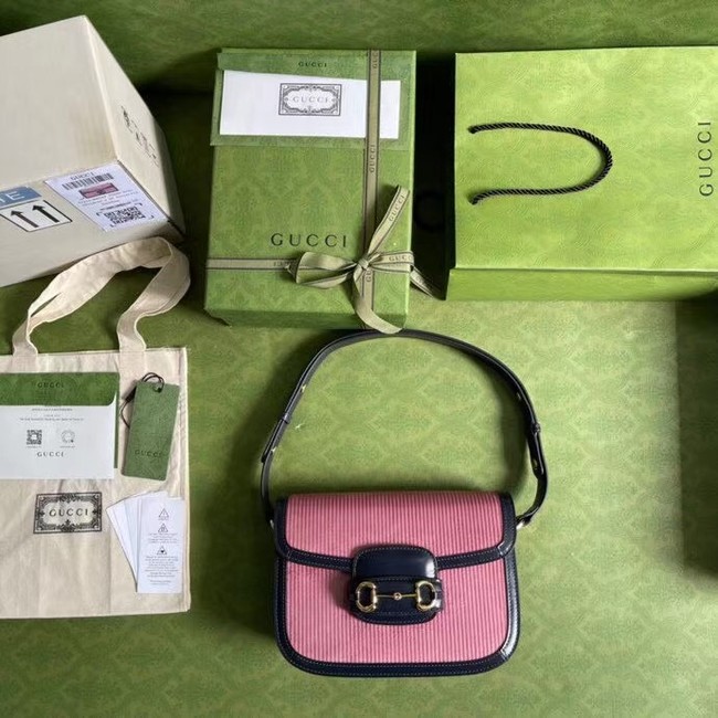 Gucci Horsebit 1955 small bag 602204 pink