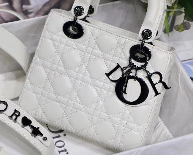 LADY DIOR MY ABCDIOR BAG Cannage Lambskin M0538I white