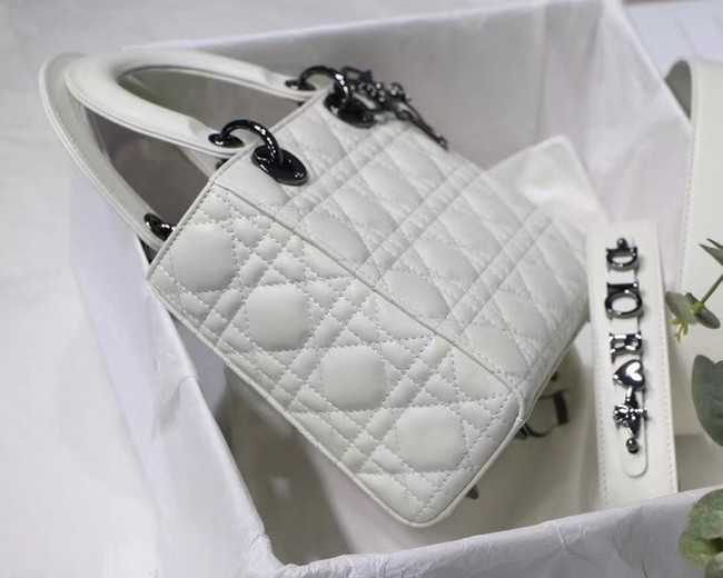 LADY DIOR MY ABCDIOR BAG Cannage Lambskin M0538I white