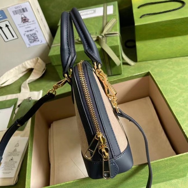 Gucci Horsebit 1955 mini top handle bag 640716 fabric&blue