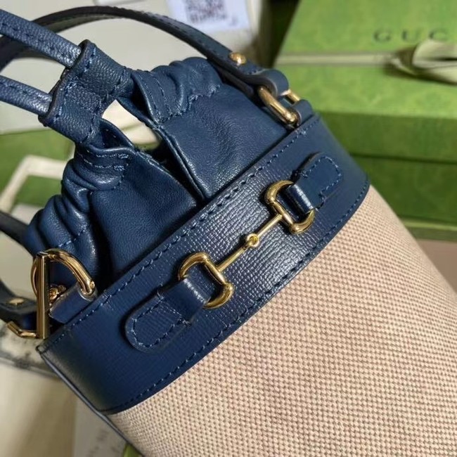 Gucci shoulder bag 602204 fabric &blue