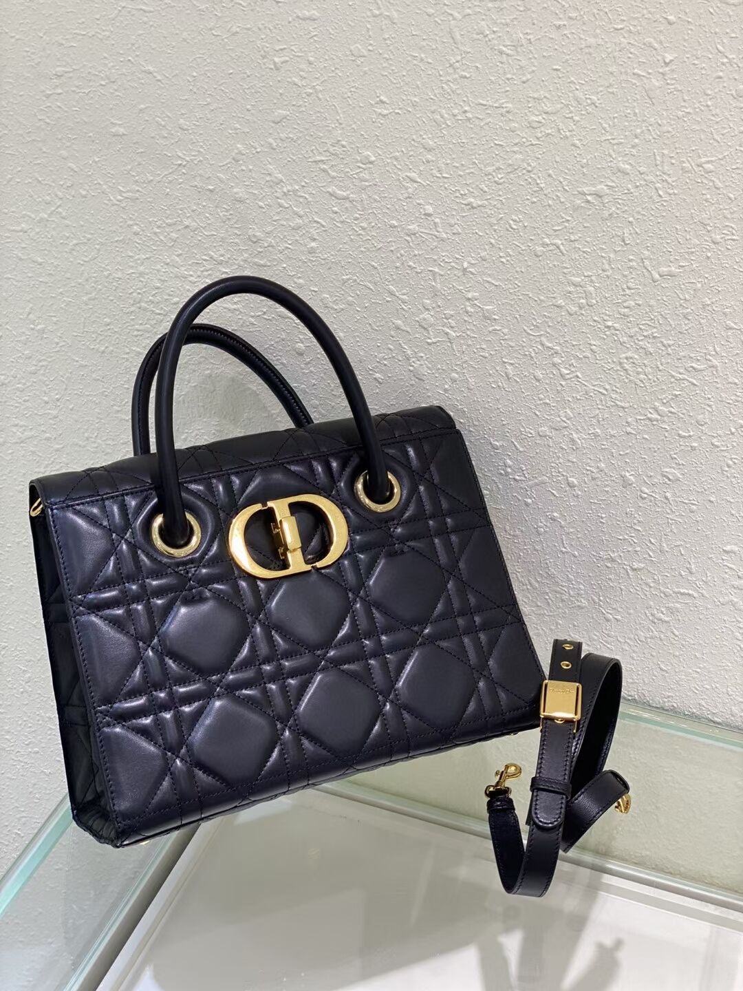 DIOR MEDIUM ST HONORE TOTE C0776 black