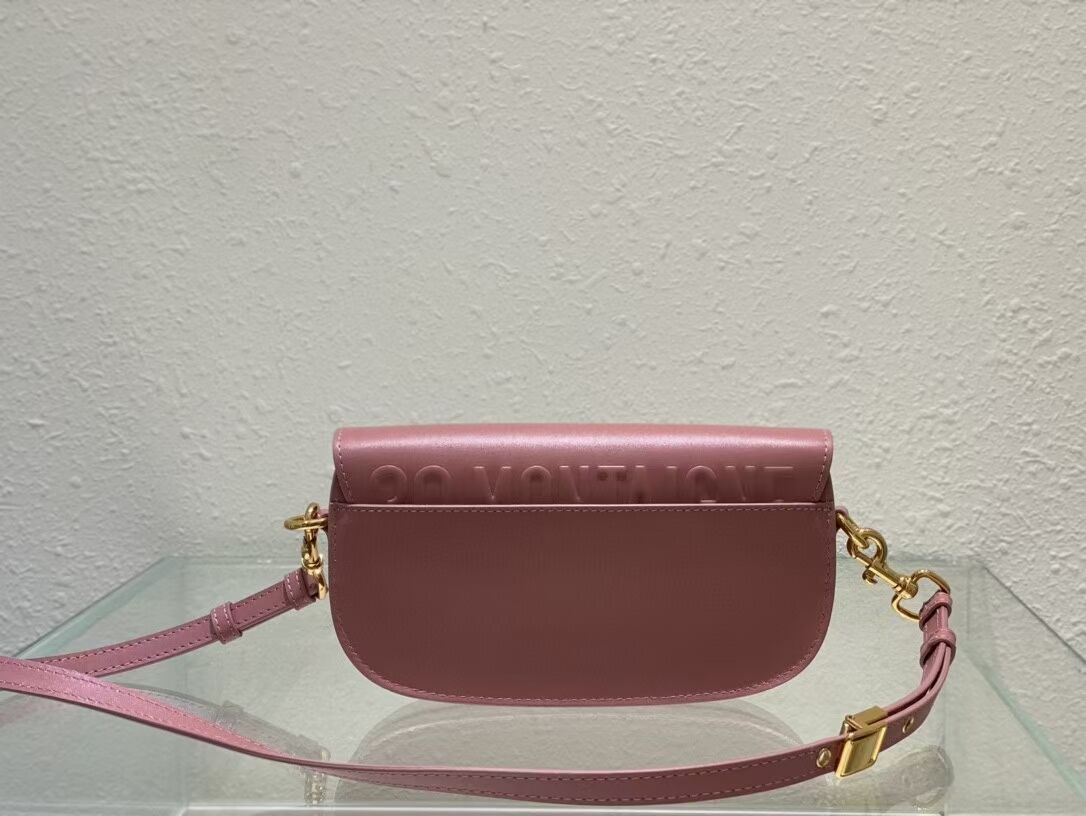 MEDIUM DIOR BOBBY BAG Warm Taupe Box Calfskin M9327 pink