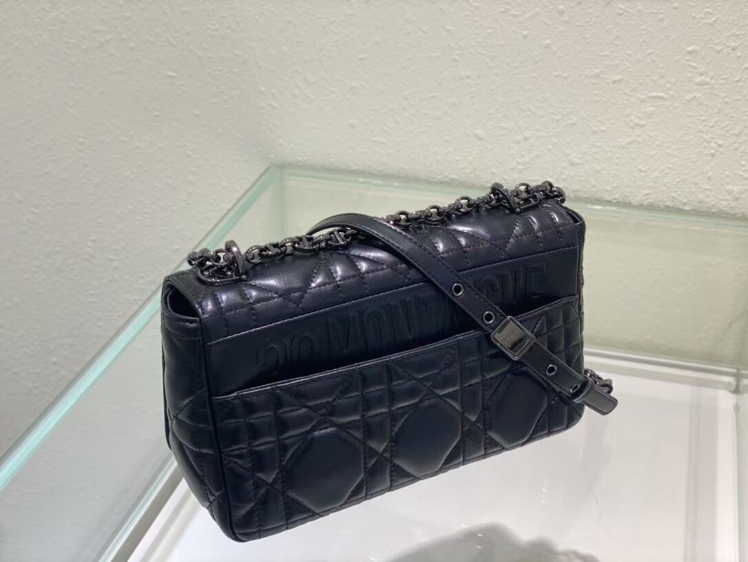 MEDIUM DIOR CARO BAG Gradient Cannage Lambskin M9242WN black