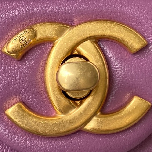 CHANEL Lambskin Flap Shoulder Bag 2022SS purple