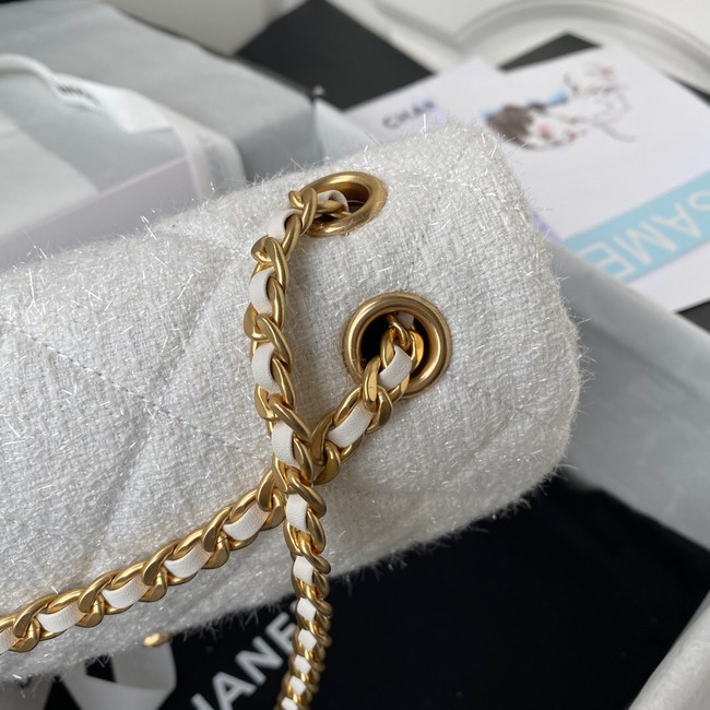 CHANEL MEDIUM FLAP BAG  AS2820 white