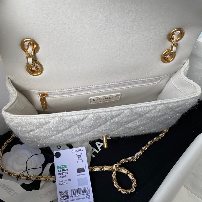 CHANEL MEDIUM FLAP BAG  AS2820 white