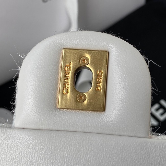 CHANEL MEDIUM FLAP BAG  AS2820 white