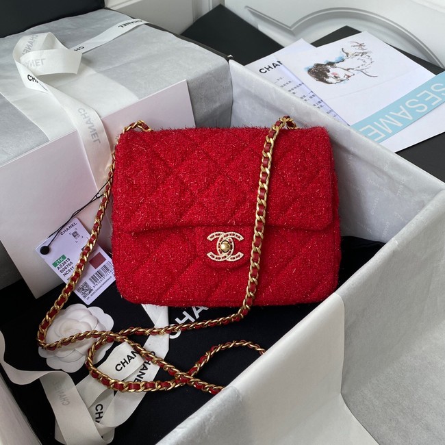 CHANEL SMALL FLAP BAG AS2819 red