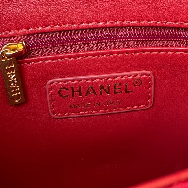 CHANEL SMALL FLAP BAG AS2819 red