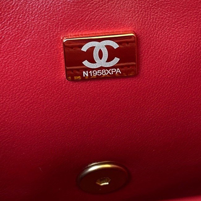 CHANEL SMALL FLAP BAG AS2819 red