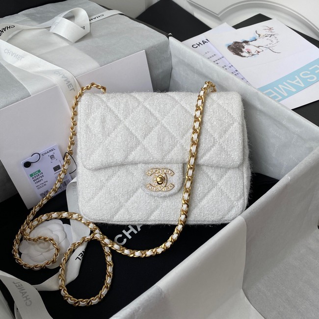 CHANEL SMALL FLAP BAG AS2819 white