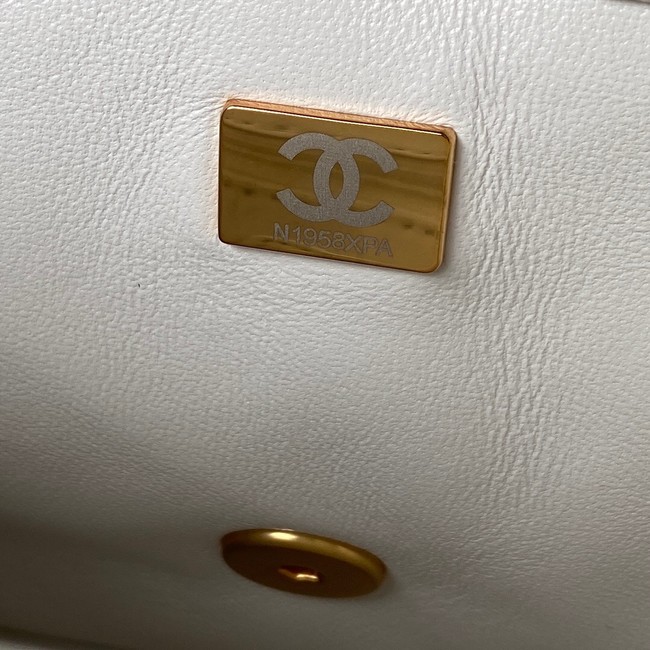 CHANEL SMALL FLAP BAG AS2819 white