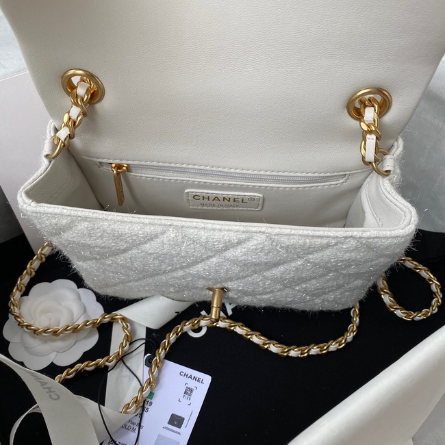 CHANEL SMALL FLAP BAG AS2819 white