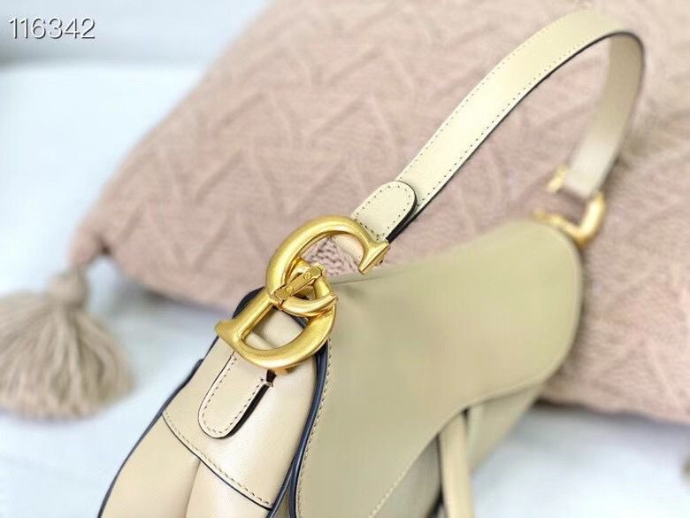 Dior SADDLE-TAS VAN KALFSLEER M0446CW Cream