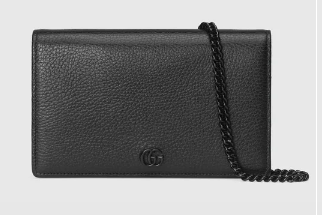 Gucci GG Marmont chain wallet 497985 black