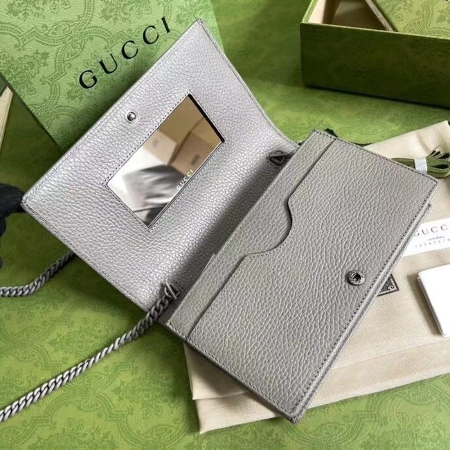 Gucci GG Marmont chain wallet 497985 GRAY