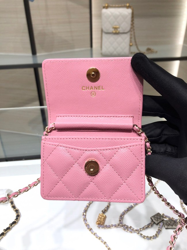 Chanel mini leather Shoulder Bag AP2444 pink