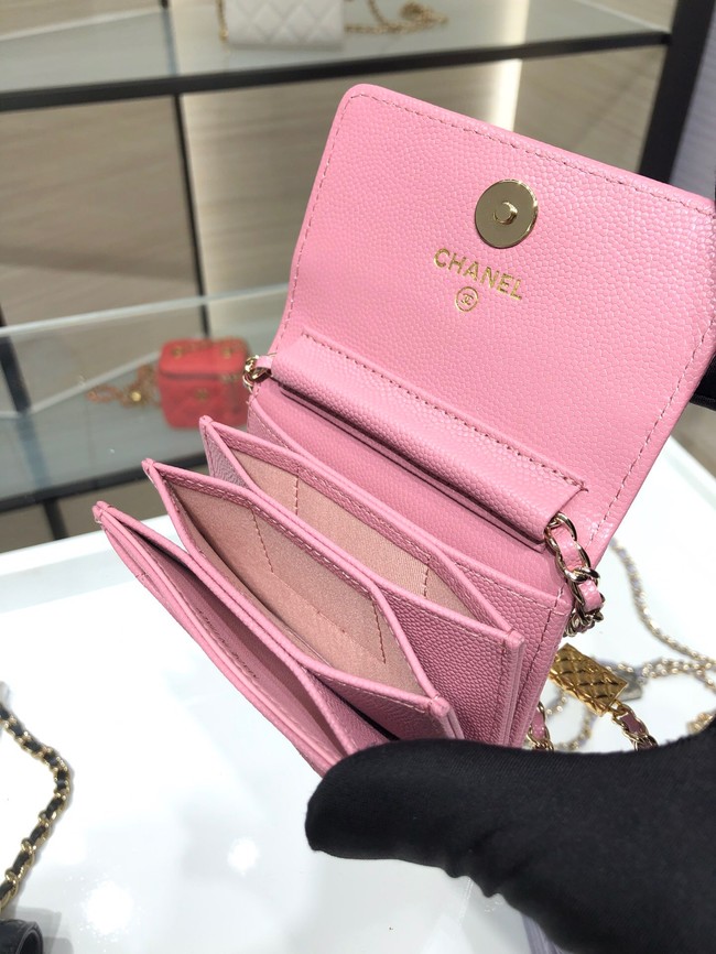 Chanel mini leather Shoulder Bag AP2444 pink