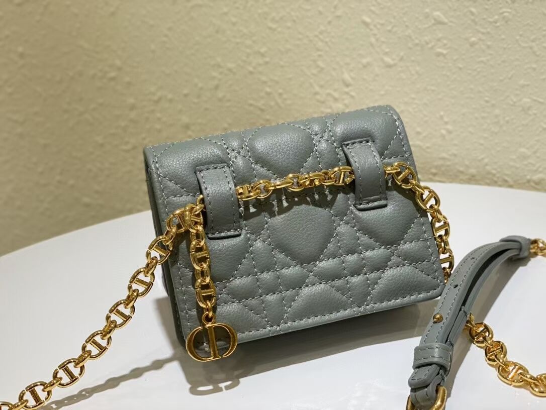 DIOR MINI BOBBY BAG Gradient Cannage Lambskin C0952 gray