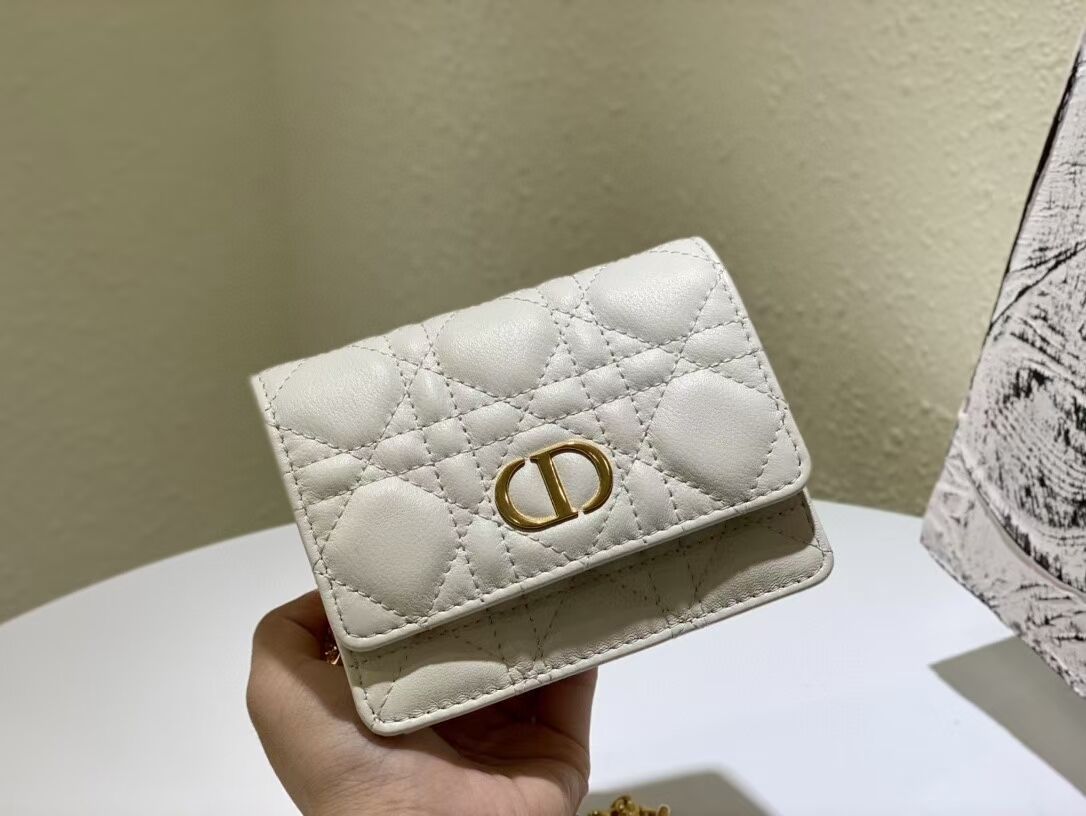 DIOR MINI BOBBY BAG Gradient Cannage Lambskin C0952 white