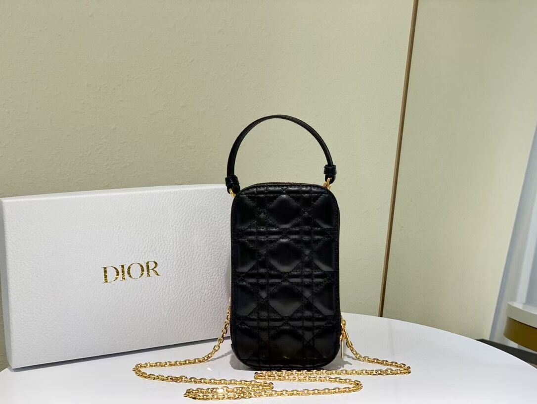 DIOR MINI BOBBY BAG Gradient Cannage Lambskin C0955 black