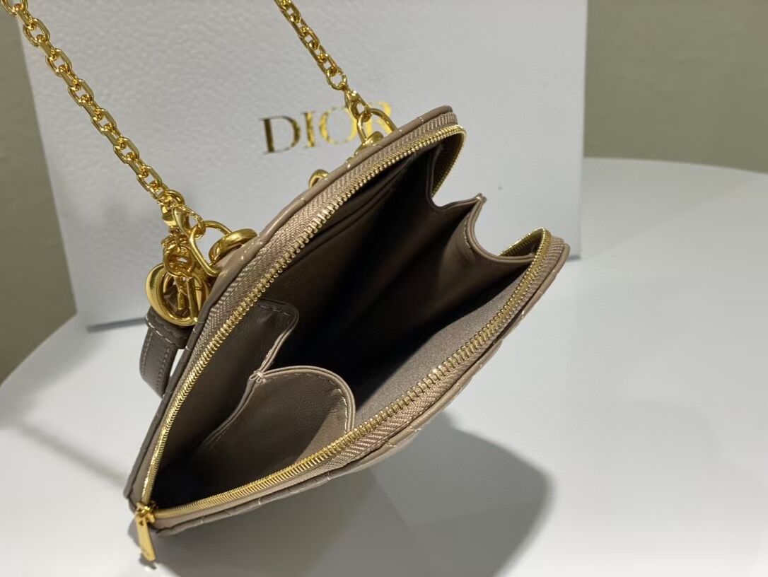 DIOR MINI BOBBY BAG Gradient Cannage Lambskin C0955 dark pink 