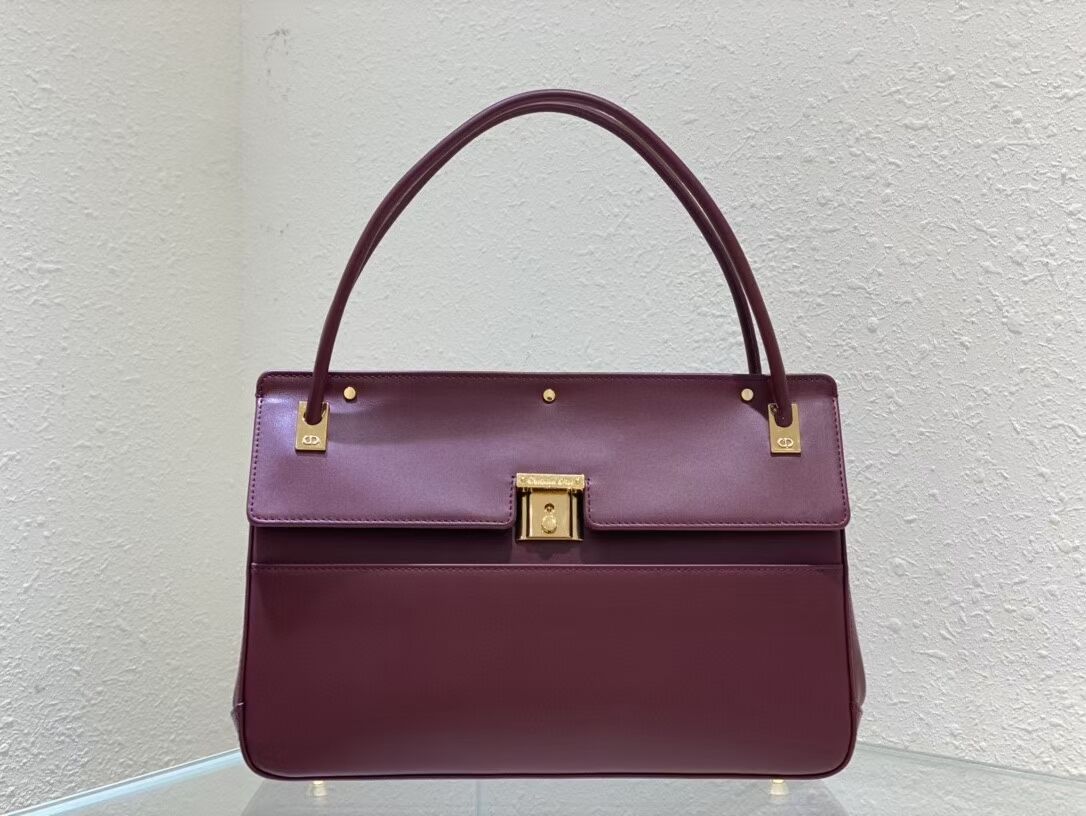 MEDIUM DIOR Shoulder Bag Calfskin C0701 Wine